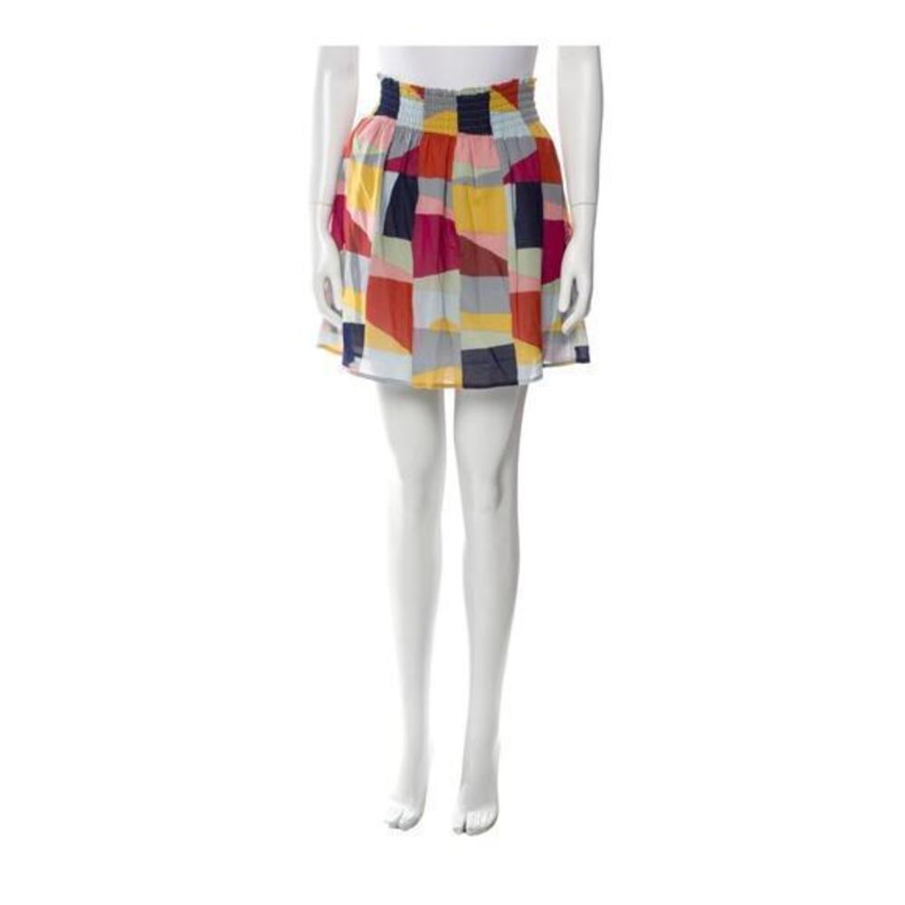 Tory Burch geometric multicolor printed Mini skirt with tags